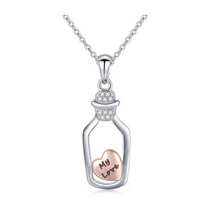 LOVE in a BOTTLE S925 Sterling Silver Necklace